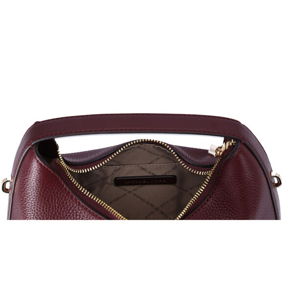 Michael Kors Ember Small Messenger Top Handle Handbag Crossbody Oxblood Leather - Picture 4 of 4